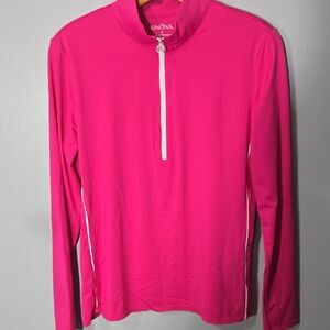 Kinona Fuchsia Long Sleeve Half-Zip Top
